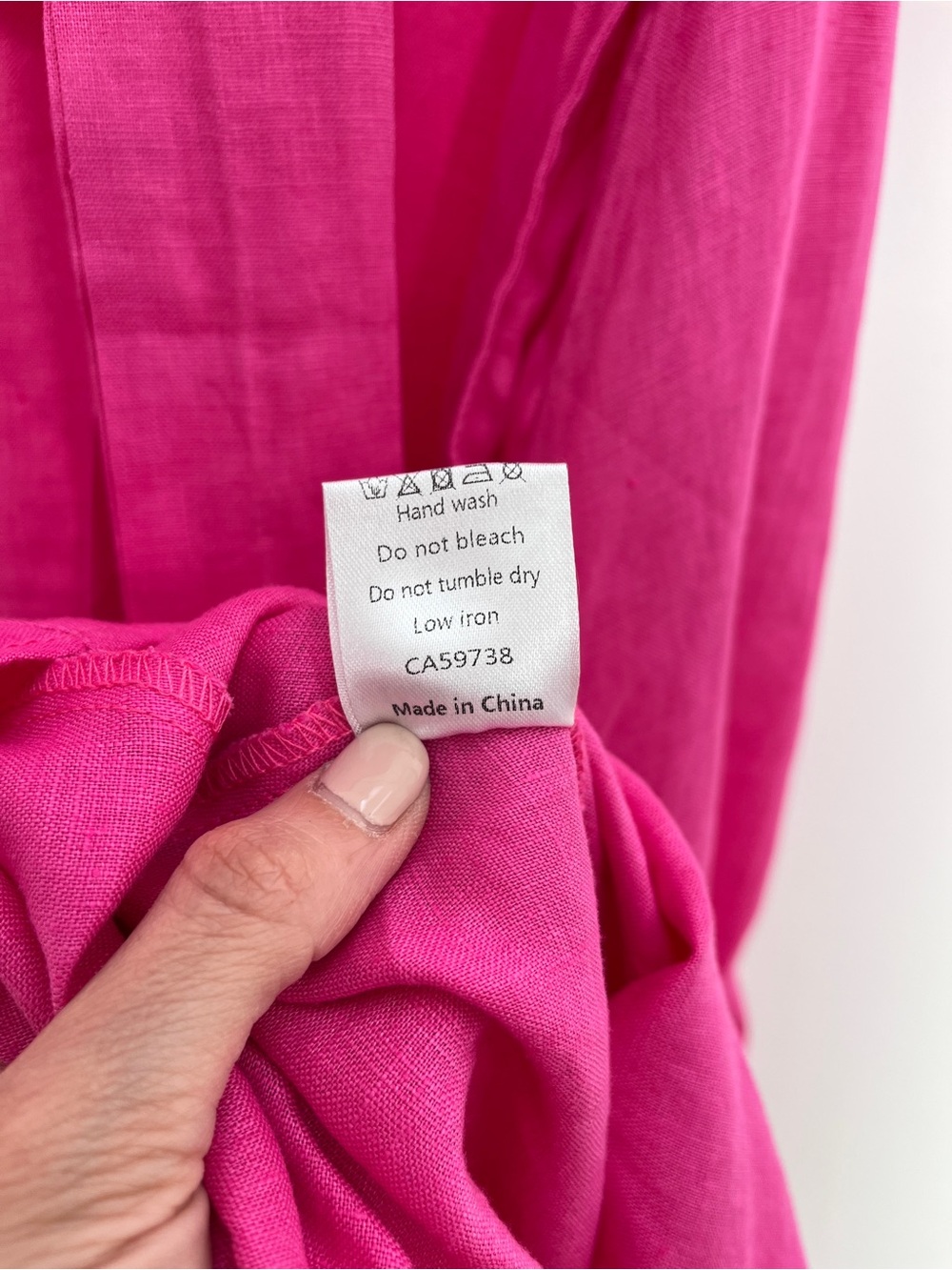Bailey 100% linen flutter sleeve maxi dress with self belt XS pockets tie waist - Picture 8 of 10